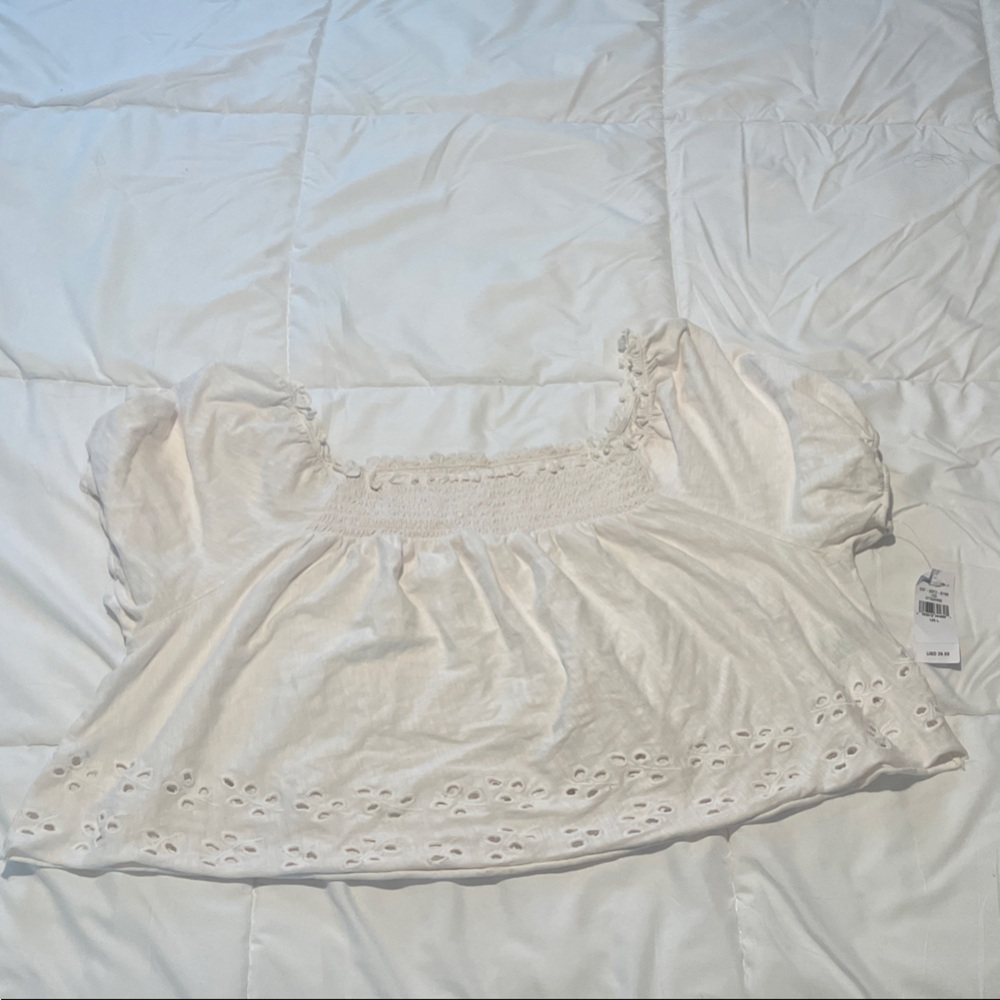 American Eagle Outfitters White Eyelet Chemise